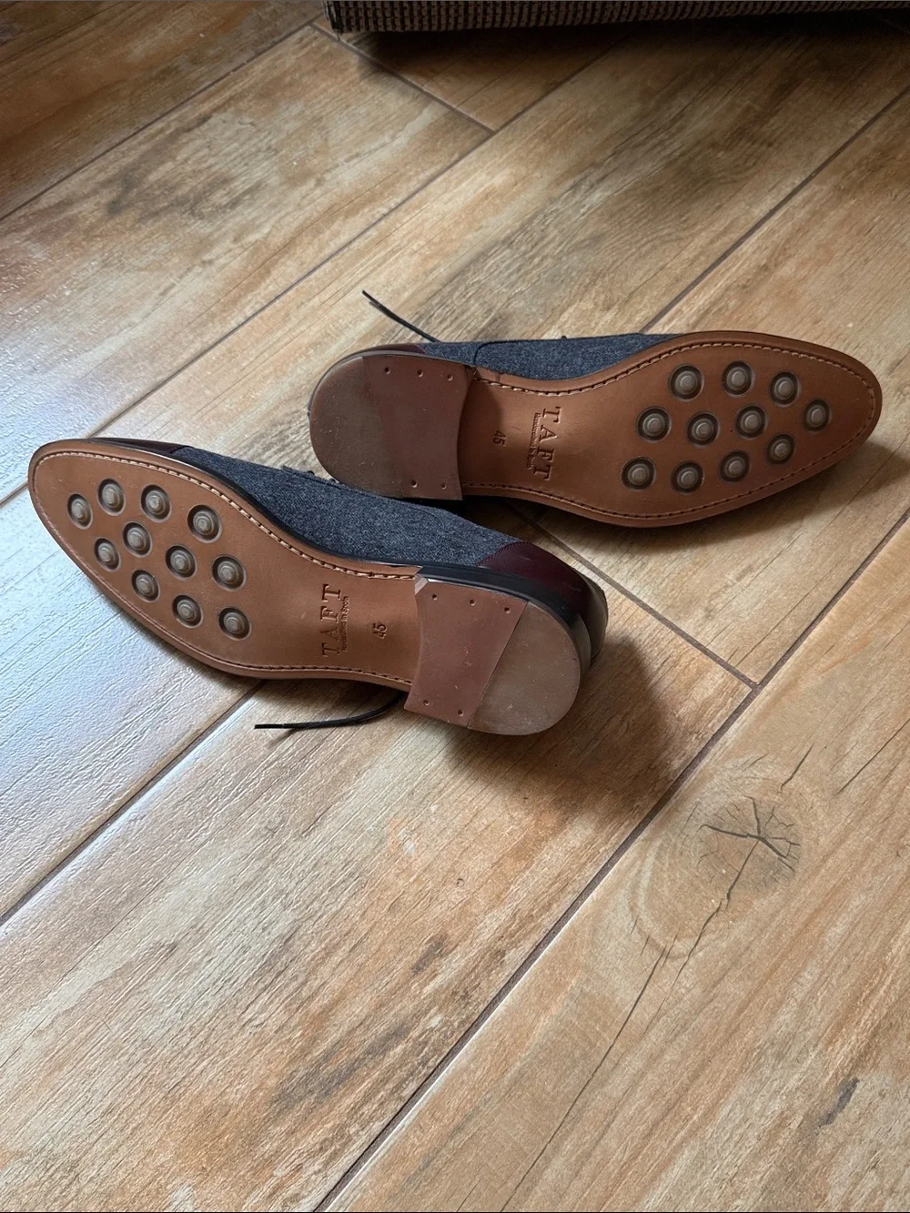 Taft The Jack Oxford Lace Up Shoe Gray Oxblood